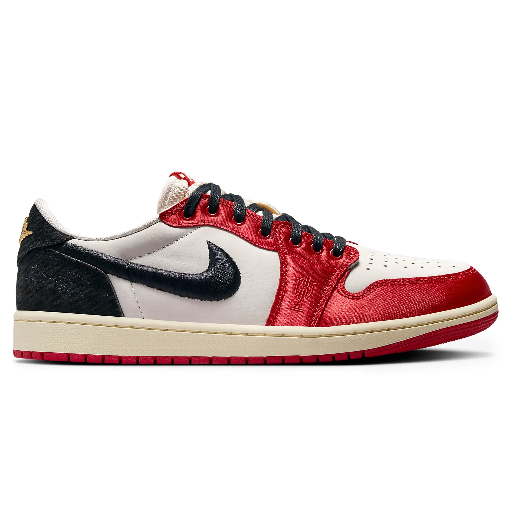 Side view of Air Jordan 1 Retro Low OG x Trophy Room Rookie Card Away